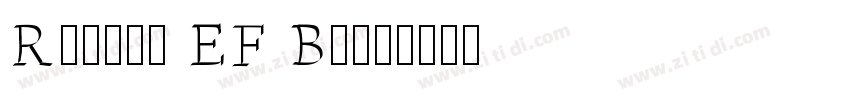 Romana EF Bold字体转换